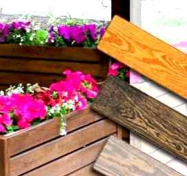 Вазоны для цветов уличные из дерева - тип 3