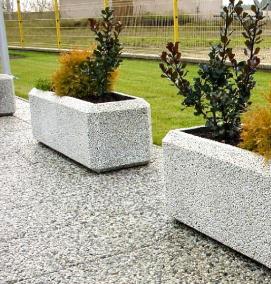Вазоны из арт бетона - вариант 1