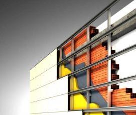 Вентилируемый фасад для газобетона - тип 2