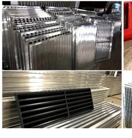 Вентиляционные решетки металлические наружные для фасада - модель 3