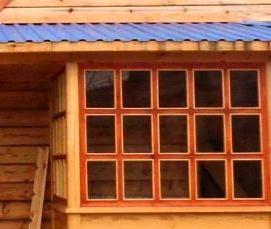 Верандные окна для дачи деревянные - тип 3
