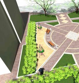 Вертикальная планировка территории - вариант 1