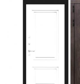 Входные двери металлические сандал белый - вариант 1