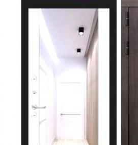 Входные двери металлические сандал белый - вариант 4