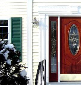 Входные двери пвх со стеклопакетом - тип 4