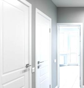 Входные двери в квартиру белые - тип 1