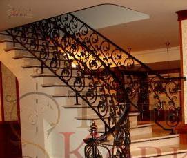 Винтовые кованые перила - тип 4