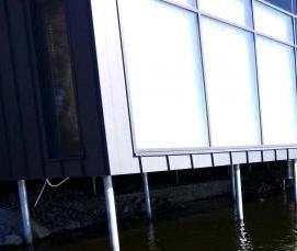 Винтовые сваи на воде - тип 2