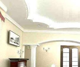 Висячие натяжные потолки - модель 1