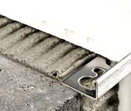 Внешний уголок для плитки металлический - вариант 1