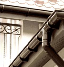 Водосточная система коричневая - модель 4