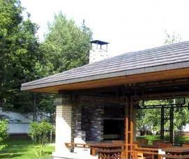 Восьмигранная беседка с барбекю - вариант 1