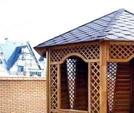 Восьмигранная деревянная беседка - модель 2