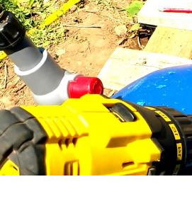 Врезка крана в пластиковую бочку - тип 2