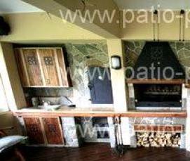 Всесезонная беседка с мангалом - модель 2