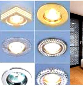 Встроенные потолочные светильники с подсветкой - тип 2