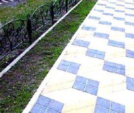 Выложить площадку из тротуарной плитки - тип 3