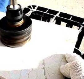 Вырез отверстий в керамограните - вариант 1