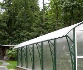 Высокие теплицы из поликарбоната - вариант 1