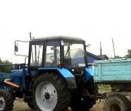 Вывоз мусора трактором с прицепом - вариант 4