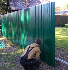 Забор из металлопрофиля Стандарт