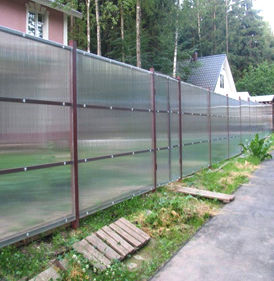 Забор из поликарбоната ЭКОНОМ