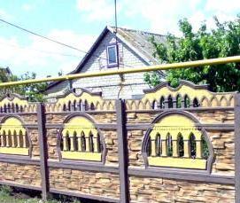 Заборные железобетонные плиты - модель 2