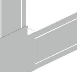 Заглушка кабель канала алюминиевая 80х80 мм - модель 4