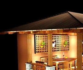 Закрытая беседка для дачи с мангалом - тип 2