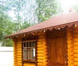 Закрытая беседка из дерева - модель 1