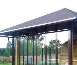 Закрытая беседка из металла - вариант 1