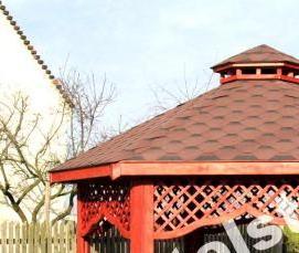 Закрытая беседка из металла - вариант 3