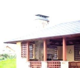 Закрытая летняя беседка с мангалом - тип 1