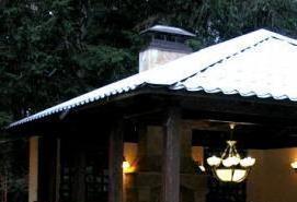 Закрытые беседки с камином и мангалом отдельно - вариант 2