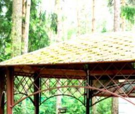 Закрытые беседки с мангалом барбекю и печкой - модель 1