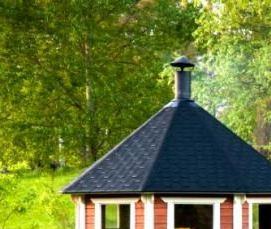 Закрытые беседки с мангалом барбекю и печкой - модель 4