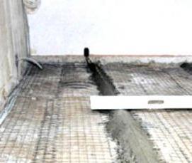 Залив бетонной стяжки пола - модель 1