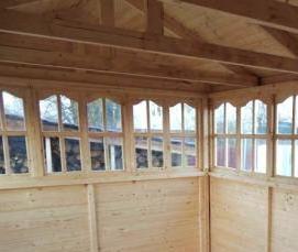 Застекленные беседки для дачи - вариант 1