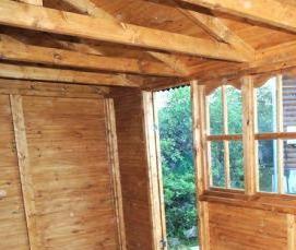 Застекленные беседки для дачи - вариант 4