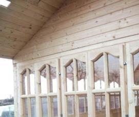 Застекленные беседки для дачи - вариант 2