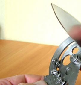 Заточка ножей под углом - модель 1