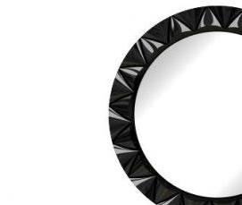 Зеркало настенное в черной раме - вариант 4