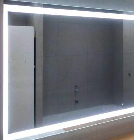 Зеркало с подсветкой по периметру в ванную - тип 2