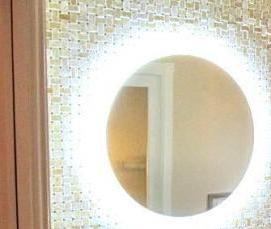 Зеркало в ванную круглое в раме - тип 4