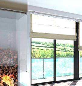 Жалюзи на панорамные окна - тип 3