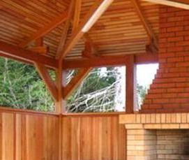 Железная беседка с мангалом и казаном - тип 4