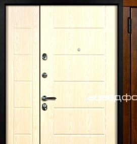 Железная дверь входная двухстворчатая - вариант 1