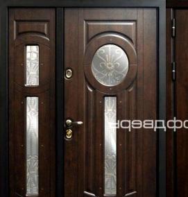 Железная дверь входная двухстворчатая - вариант 4