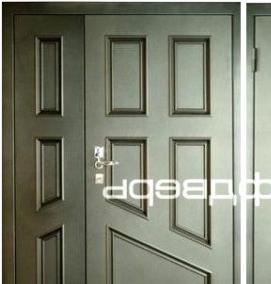 Железная дверь входная двухстворчатая - вариант 3