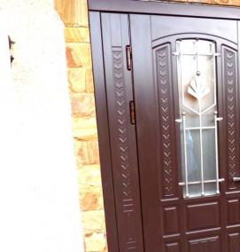 Железная дверь входная двухстворчатая - вариант 2